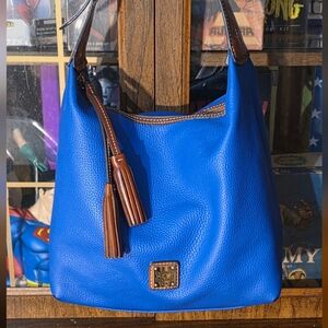Dooney & Bourke Cobalt Blue Leather Hobo Bag